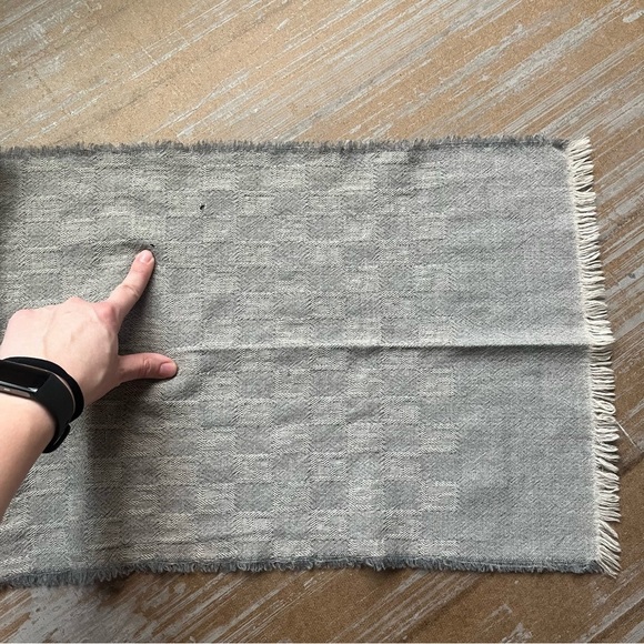 Vintage Fendi Wool Monogram Scarf Classic Preppy Minimalist Designer Gray - Picture 4 of 6